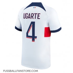 Paris Saint-Germain Manuel Ugarte #4 Replik Auswärtstrikot 2023-24 Kurzarm
